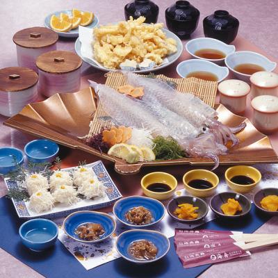 烏賊の活き造り定食(3名様分イメージ)